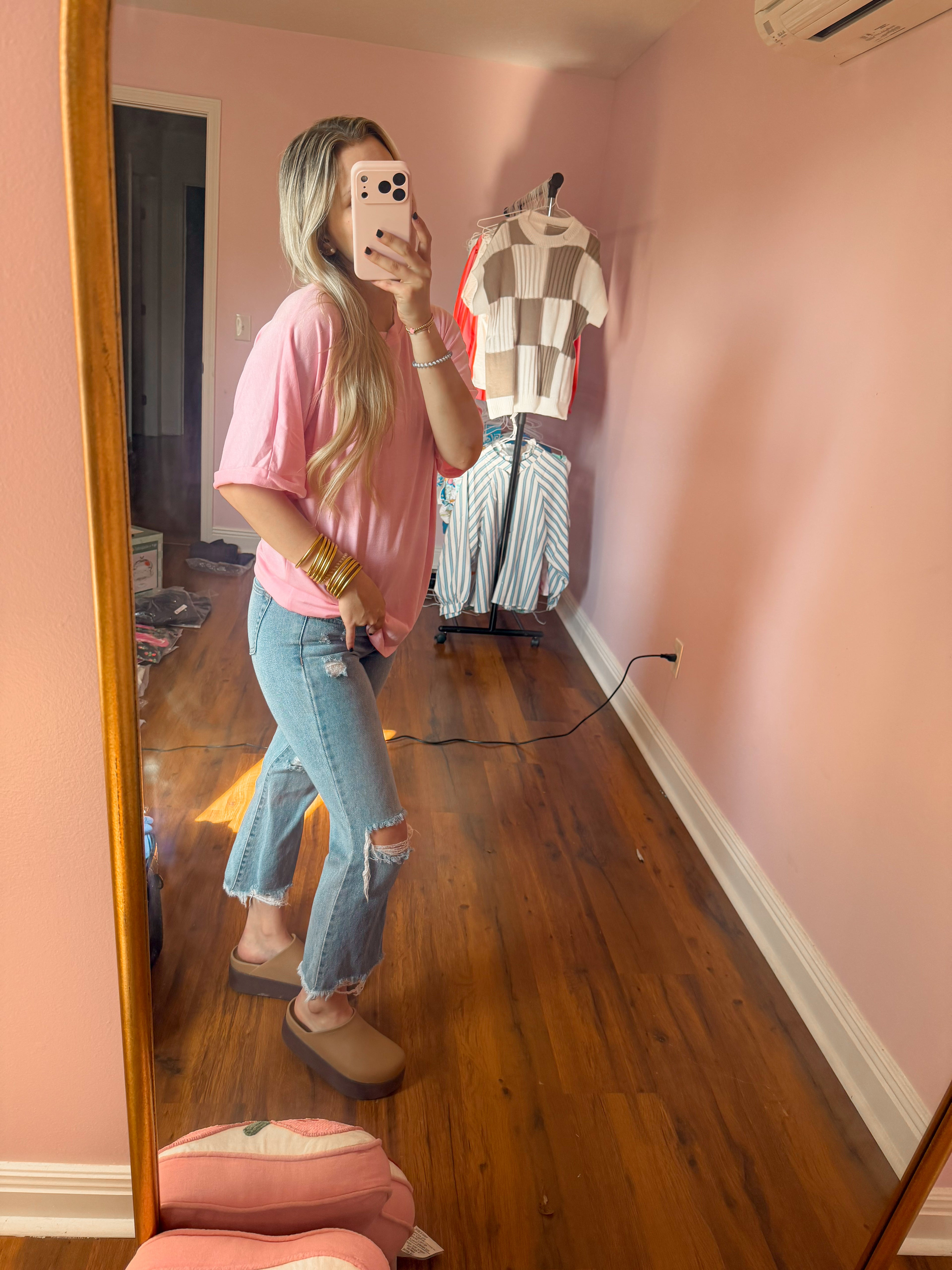PINK STRETCHY TOP