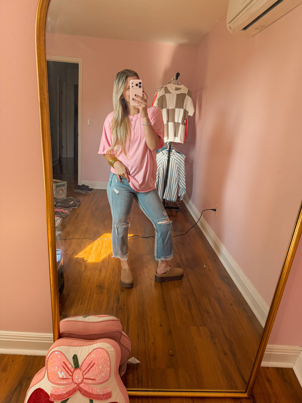 PINK STRETCHY TOP